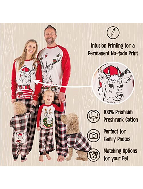 Lazy One Matching Holiday Pajamas for Family, Holiday Pajama Sets for Adults, Teens, Kids, Baby and Dog