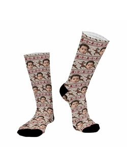 Interestprint Custom Faces Print Socks Personalized Funny Photo Socks Birthday Gifts