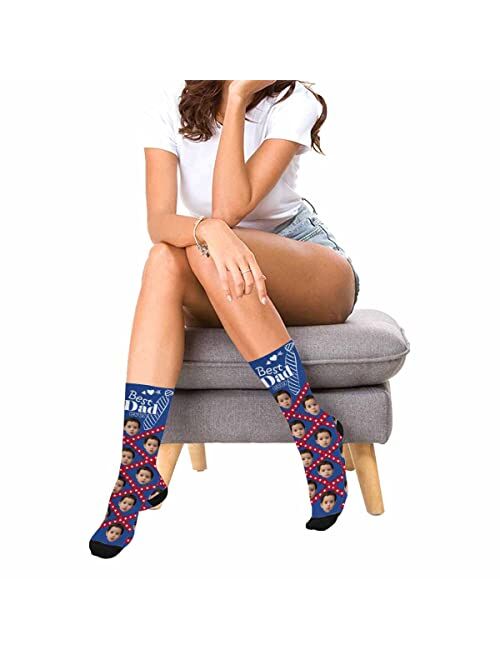 Interestprint Custom Faces Print Socks Personalized Funny Photo Socks Birthday Gifts