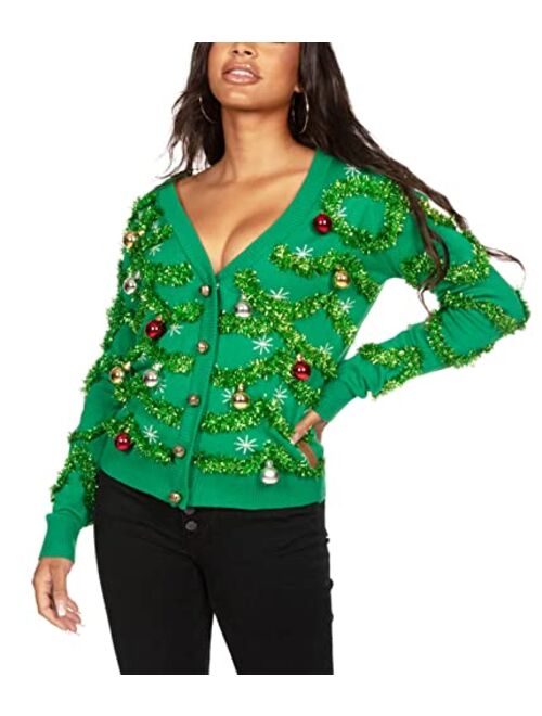 Tipsy Elves Classic Cute Cardigan Ugly Christmas Sweaters for Women with Fun Patterns and Animals