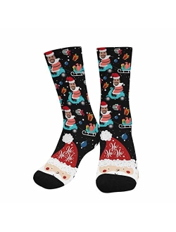 Artsadd Personalized Christmas Socks Custom Socks with Faces Unisex Crew Socks Gifts for Christmas Friends Family Made in USA