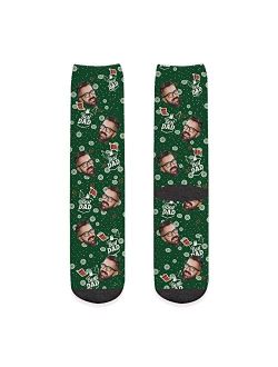 Yjwlo Custom Socks Personalized Christmas Socks With Face or Pet Photo Custom Christmas Stocking