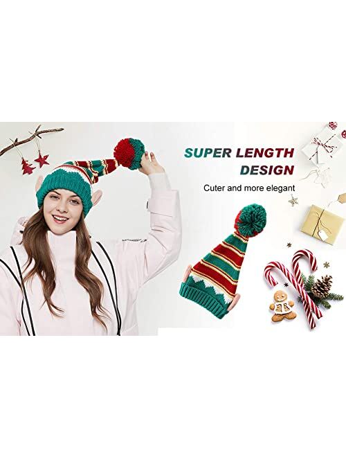 LMLALML Christmas Hats for Women, Kids and Men Elegant Knitted Warm Funny Beanie for New Year Festive Holiday Party