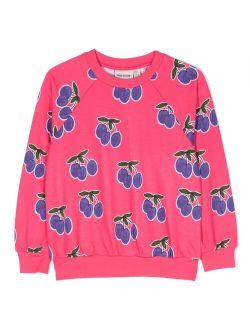 fruit-print organic-cotton sweatshirt