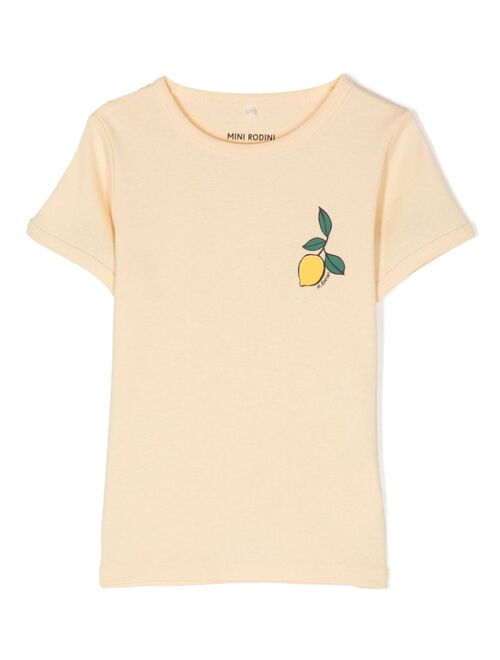 Mini Rodini lemon-print organic cotton T-shirt