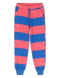 striped drawstring track pants