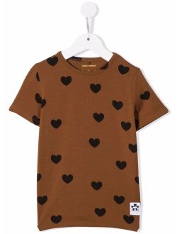 heart-print lyocell T-shirt