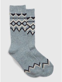 Fair Isle Crew Socks