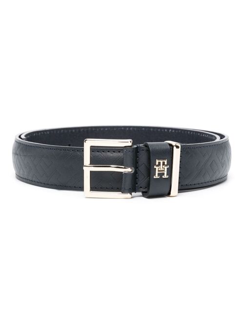 Tommy Hilfiger monogram-pattern leather belt