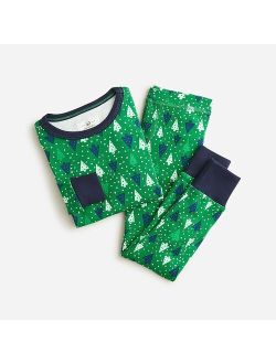 Kids' long-sleeve pajama set in prints
