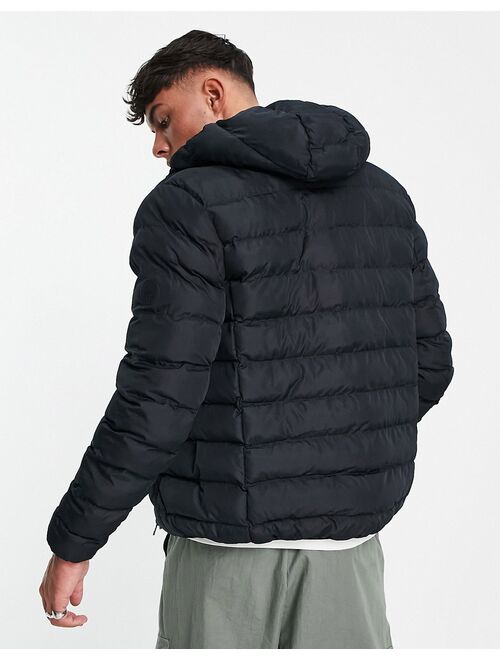 French Connection puffer jacket with hood in navy
