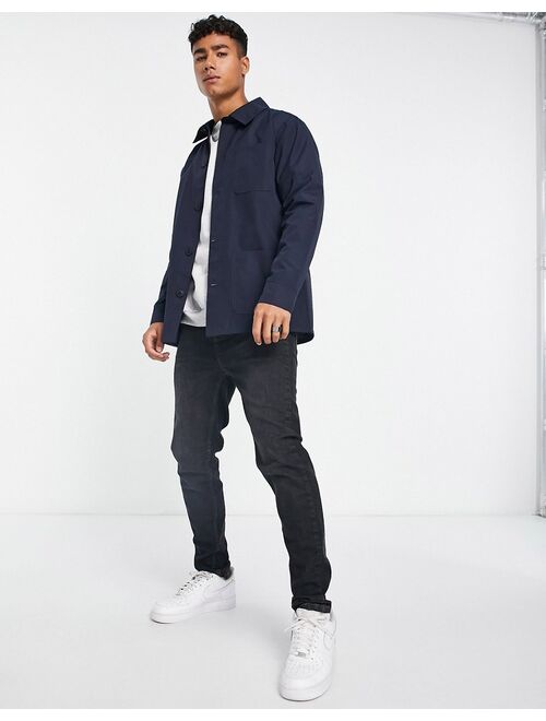French Connection lined utility jacket in navy