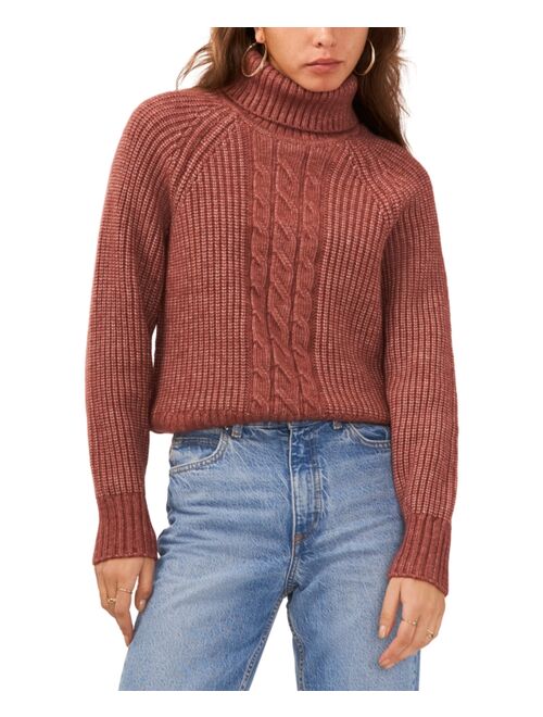 1.STATE Women's Turtleneck Back-Cutout Raglan-Sleeve Sweater