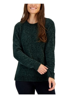 Karen Scott Petite Crewneck Chenille Sweater, Created for Macy's