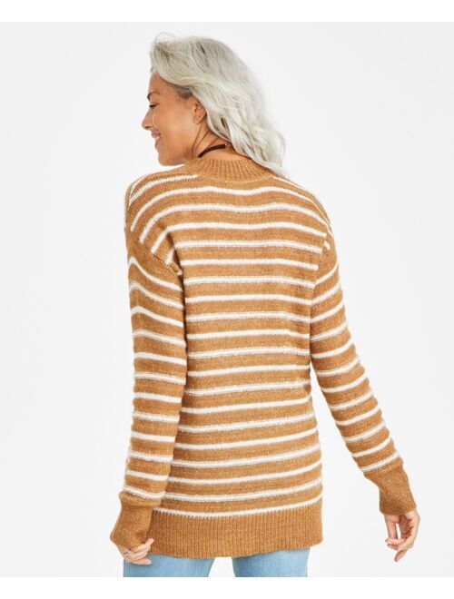 Style & Co Women's Textured Crewneck Tunic Sweater, Created for Macy's