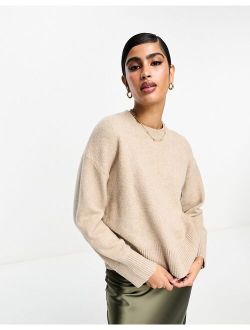& Other Stories crew neck sweater in grayish brown