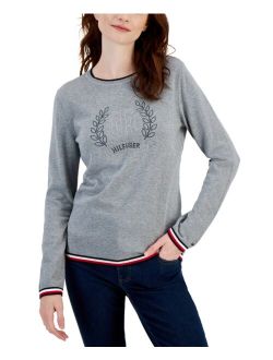 Women's Logo Crest Long Sleeve Sweater