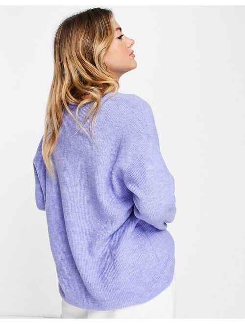 Vero Moda lightweight v neck sweater in lilac