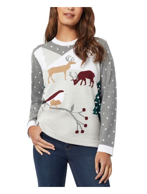 Jones New York Women's The Holiday Scenic Sweater