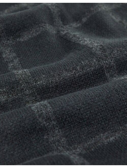 French Connection windowpane check scarf in navy