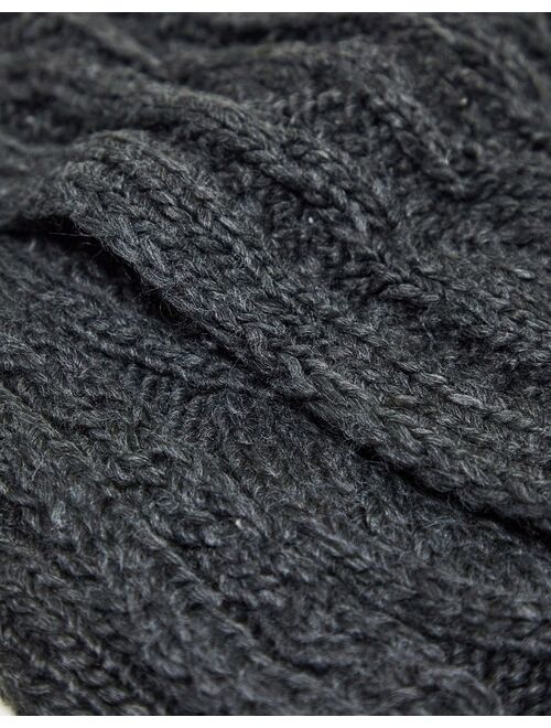 French Connection cable scarf in gray