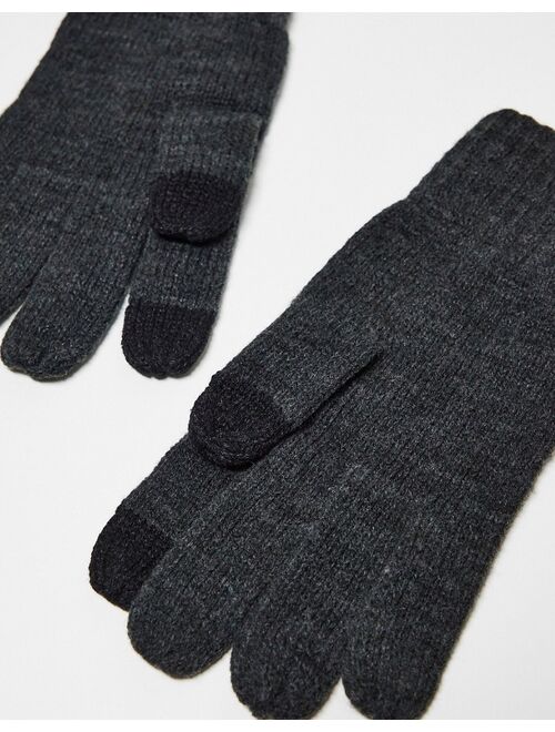 French Connection touch screen gloves in gray