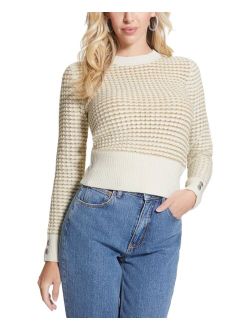 Women's Georgie Waffle-Knit Crewneck Sweater