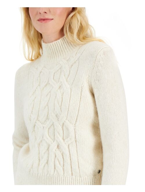 Tommy Hilfiger Women's Cable-Knit Mock-Neck Sweater