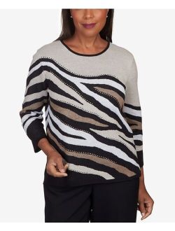 Women's Classics Animal Jacquard Crew Neck Sweater