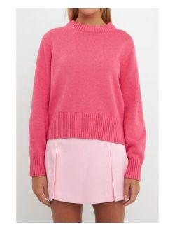 Women's Relaxed Fit Pink Sweater
