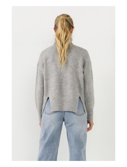 English Factory Women's Turtleneck Long Sleeve Sweater