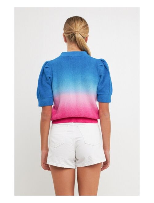 English Factory Women's Ombre Sweater Top