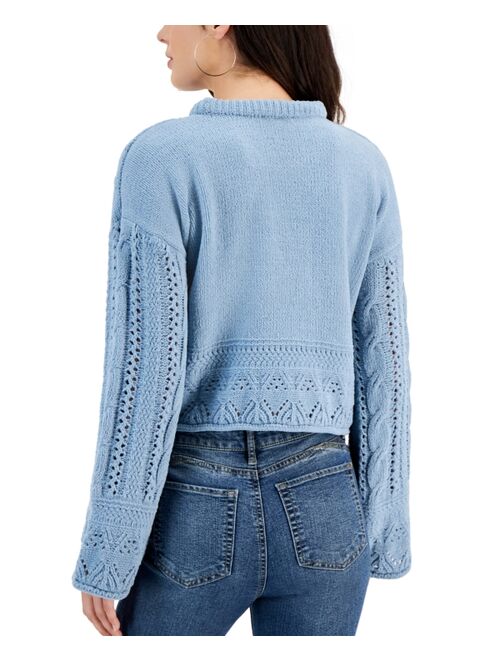 New Look Planet Heart Juniors' Chenille Cropped Sweater