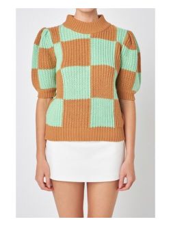 Women's Check Pattern Sweater