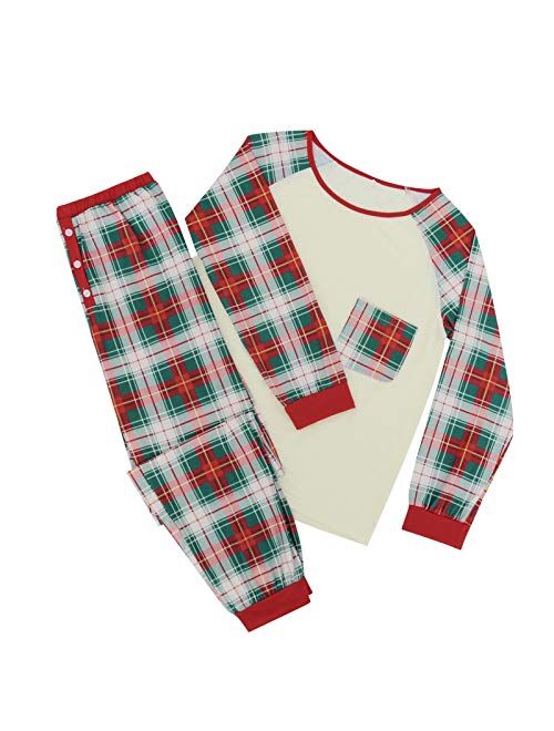 Mumetaz Christmas Pajamas for Family Set Tree Plaid Snowman Striped Reindeer Santa PJs Women Men Clothes Sleepwear