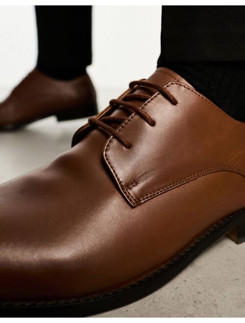 French Connection formal leather derby lace up shoes in tan