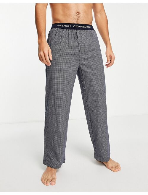 French Connection plaid lounge bottoms in marine
