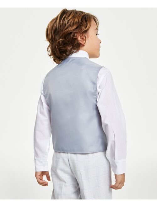 NAUTICA Little Boys 4-Pc. Tinted Windowpane Vest Set