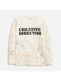 Kids' long-sleeve "creative director" graphic T-shirt