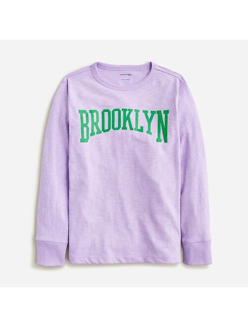 J.Crew Kids' long-sleeve Brooklyn graphic T-shirt