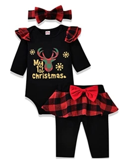 Aalizzwell Infant Baby Girls Christmas Outfits