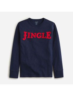 Kids' long-sleeve "jingle" graphic T-shirt