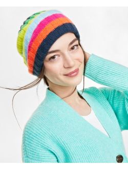 ON 34TH Women's Striped Wide-Ribbed Beanie, Created for Macy's