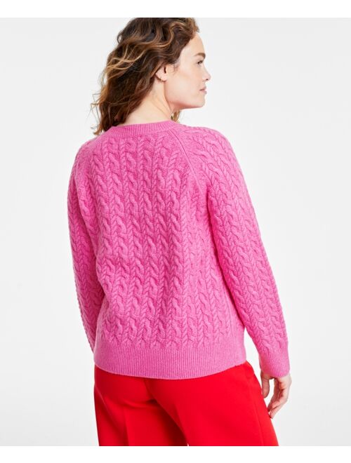 ON 34TH Women's Perfect Cable-Knit Crewneck Sweater, Created for Macy's