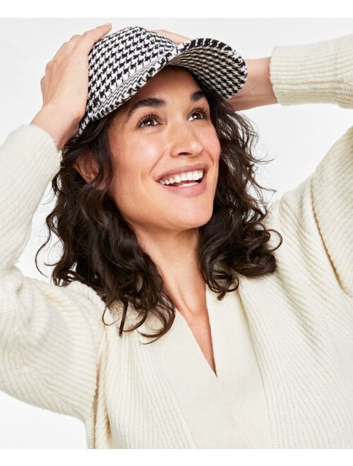 ON 34TH Women's Houndstooth-Print Baseball Hat, Created for Macy's
