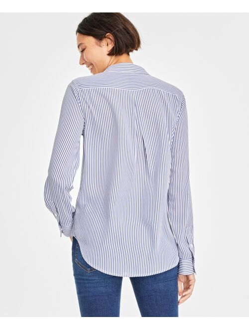 ON 34TH Women's Button-Front Crepe Shirt, Created for Macy's