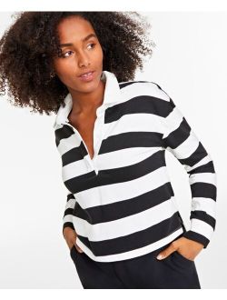 ON 34TH Women's Cotton Long-Sleeve Rugby Shirt, Created for Macy's