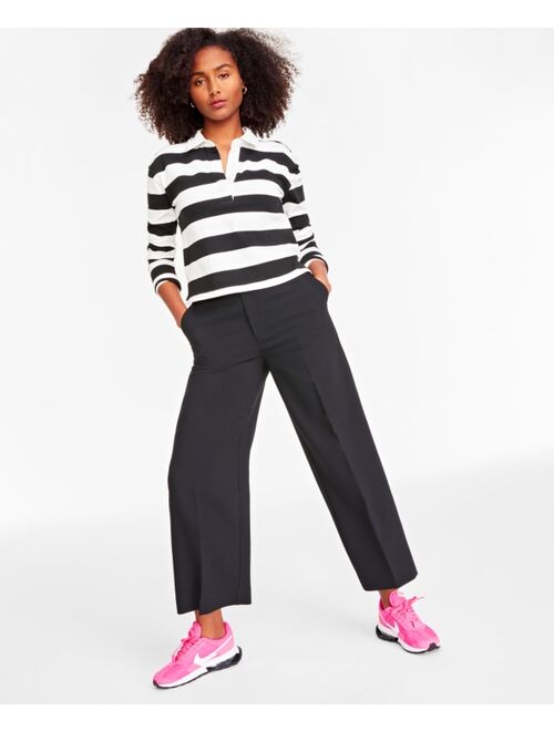 IZOD ON 34TH Women's Cotton Long-Sleeve Rugby Shirt, Created for Macy's