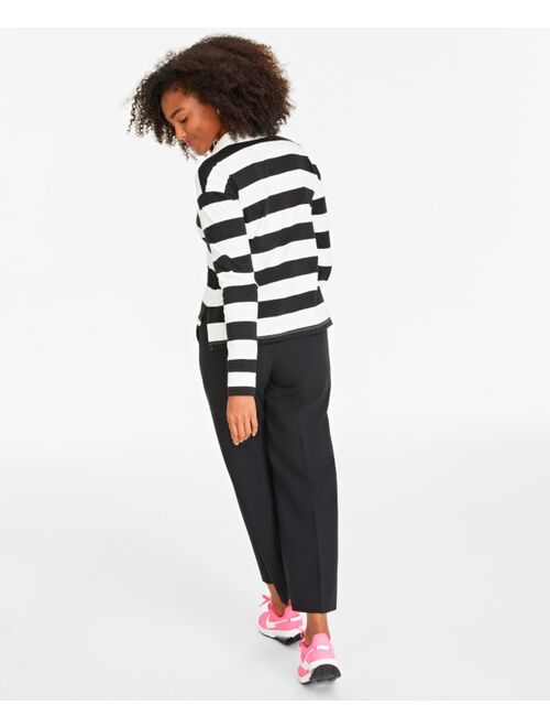 IZOD ON 34TH Women's Cotton Long-Sleeve Rugby Shirt, Created for Macy's