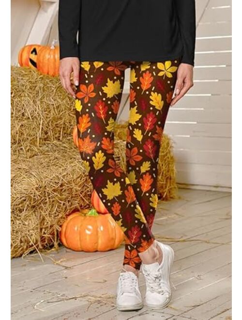Spadehill Halloween Leggings for Women Funny Graphic Stretchy Pants
